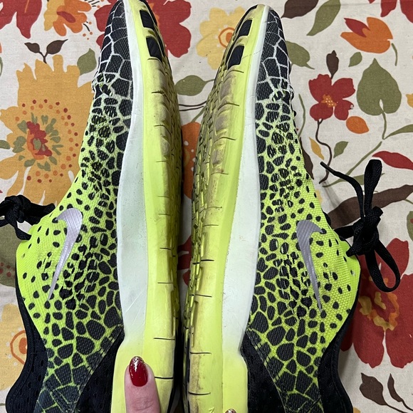 Nike Free 5.0 TR Fit 5 704695‎ Women Sz 9.5 Running Training Yellow Black Silver - Picture 2 of 5